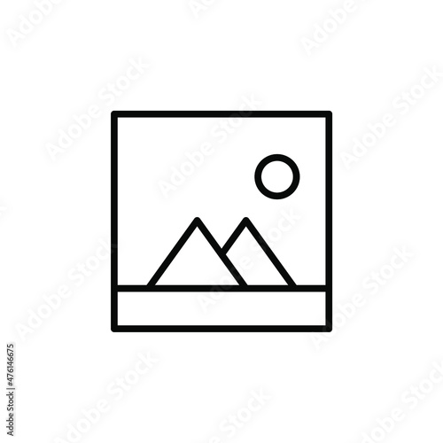 Picture, Gallery, Image Line Icon, Vector, Illustration, Logo Template. Suitable For Many Purposes.
