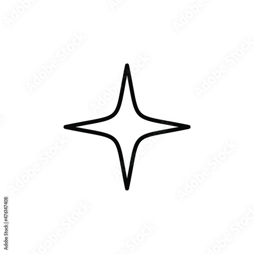 Stars  Night Line Icon  Vector  Illustration  Logo Template. Suitable For Many Purposes.
