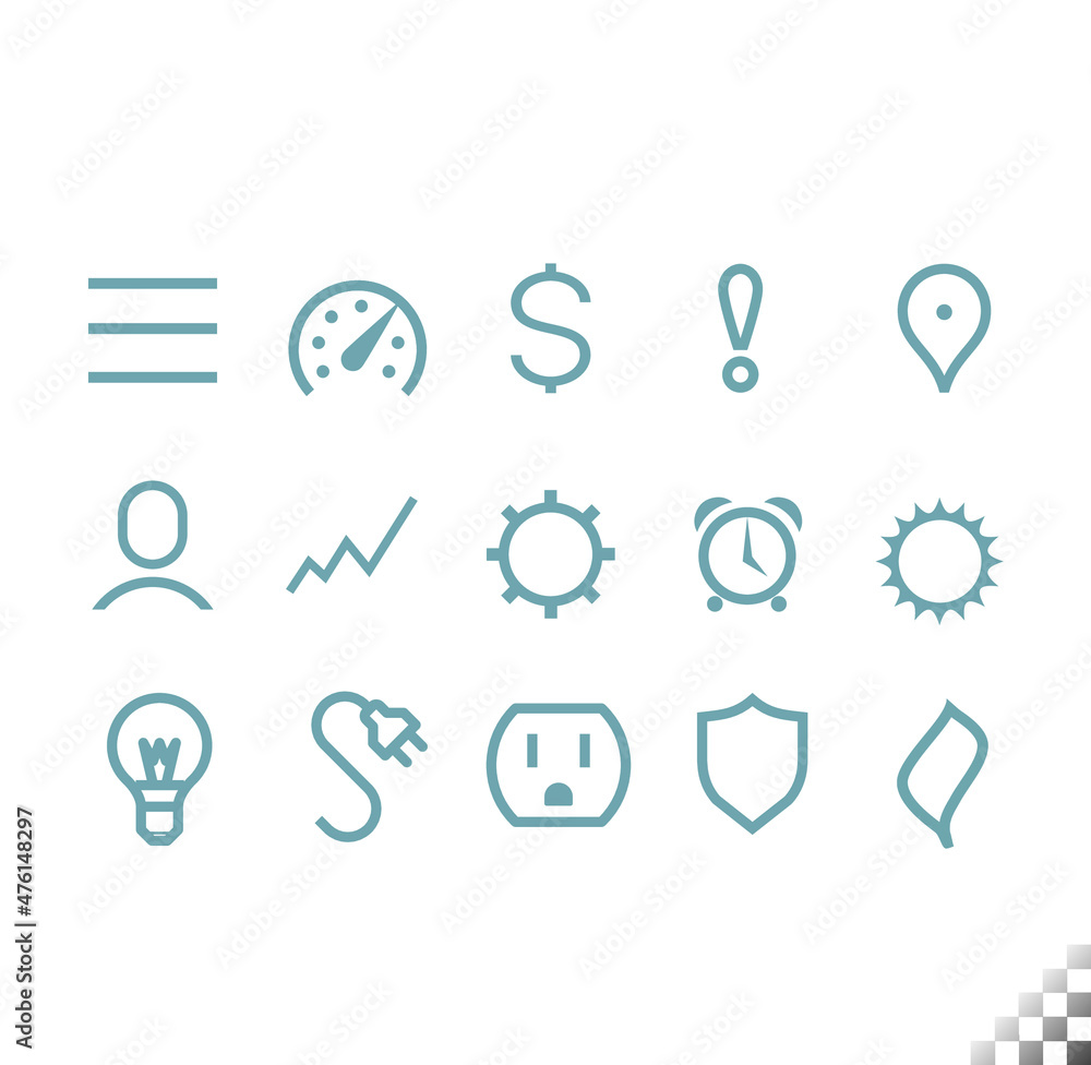 The device fully charged icons, bolt, plus and minus, plugged in, battery icons, symbols, infographics The device fully charged icons, bolt, plus and minus, plugged in, battery icons, symbols, infographics