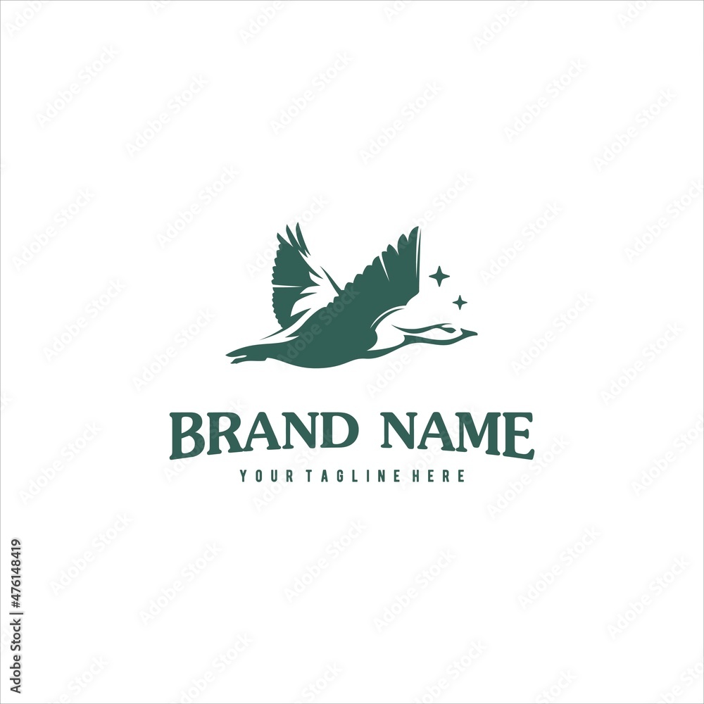 Fototapeta premium Goose Bird Logo Design Vector Image