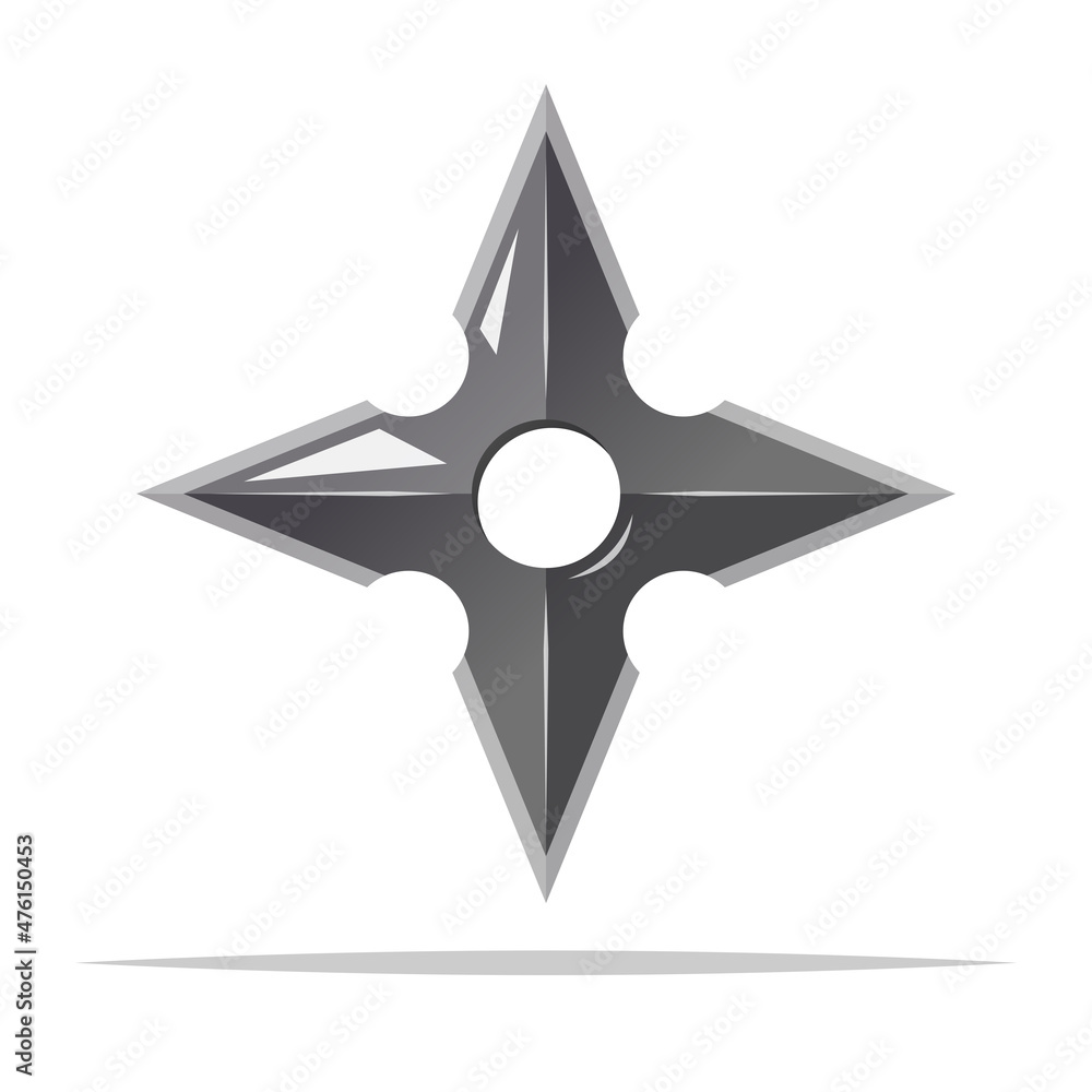 Shuriken ninja throwing star vector isolated illustration Shuriken ninja throwing star vector isolated illustration
