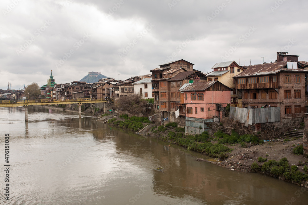Srinagar old city, is the summer capital of Jammu and Kashmir It lies in the Kashmir Valley on the banks of the Jhelum River