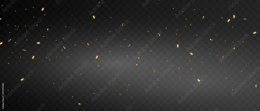 Celebration background template with confetti and gold ribbons. luxury greeting rich card. - obrazy, fototapety, plakaty 