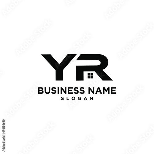 YR House Letter Simple Design Logo Vector and Stock Images