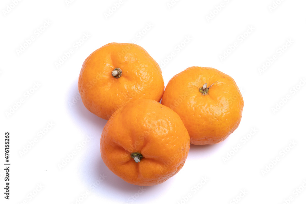 tangerine on a white background tangerine on a white background