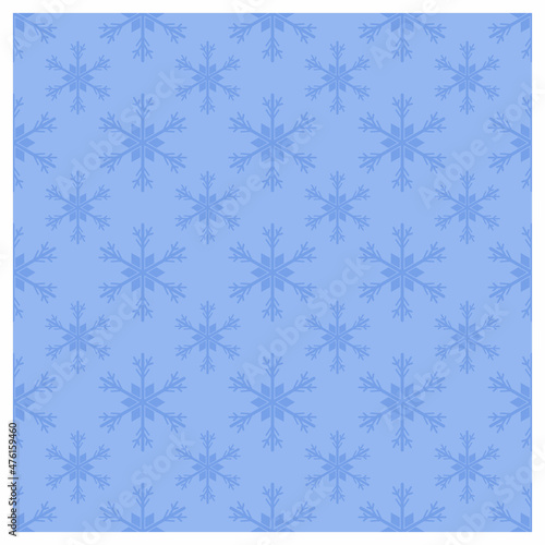 Vector snow flakes seamless pattern for christmas decoration background