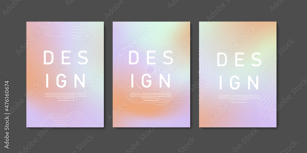 Abstract gradient mesh banner collection. gradient background for wall decoration and prints.
