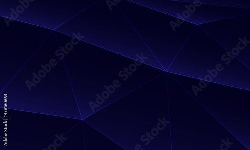 Futuristic blue low poly background, abstract geometric rumpled triangular style. vector illustration.