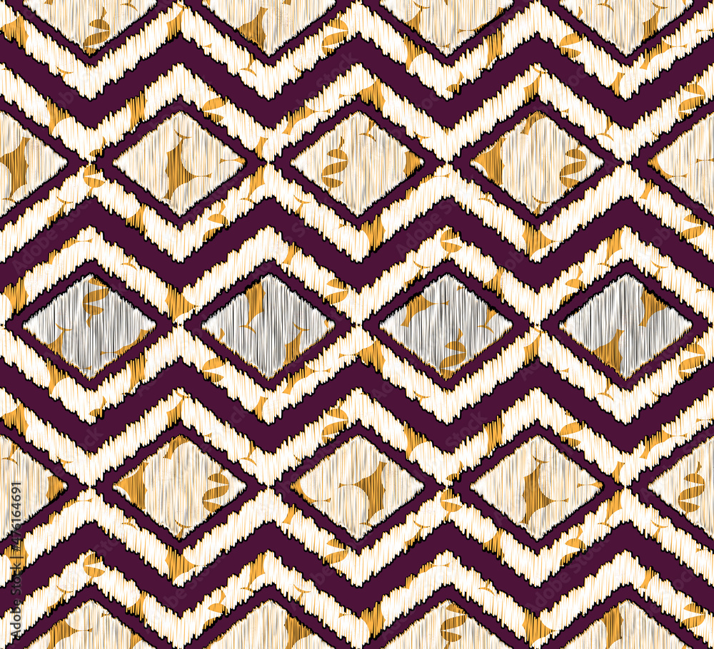 Scribble Style Textured Ikat Seamless Pattern Moroccan Abstract Design Perfect Stylish Trend Colors Natural Look Scribble Style Textured Ikat Seamless Pattern Moroccan Abstract Design Perfect Stylish Trend Colors Natural Look