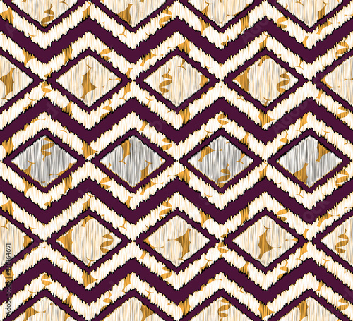 Scribble Style Textured Ikat Seamless Pattern Moroccan Abstract Design Perfect Stylish Trend Colors Natural Look