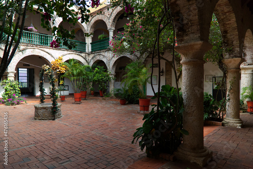 Interior cloister of the Convent de La Popa in Cartagena  Colombia