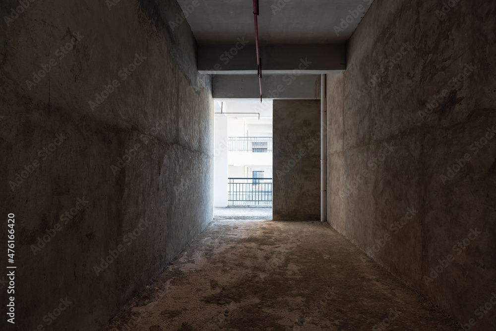 Internal space passage of concrete blank house