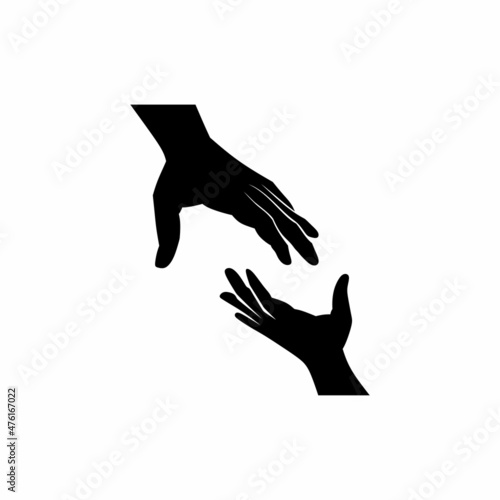 Help icon vector isolated on white background