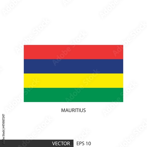 Free Download Mauritius square flag on white background and specify is vector eps10. - GFXLoad