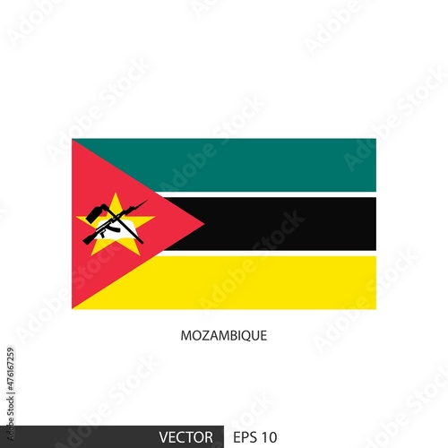 Free Download Mozambique square flag on white background and specify is vector eps10. - GFXLoad