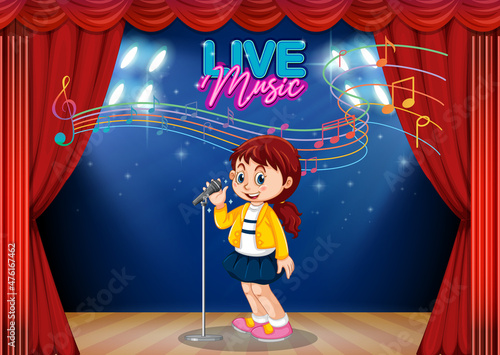 Little Girl Performing Singing