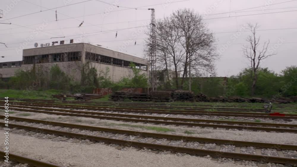 Old train station in post communist Bulgaria in Eastern Europe. Old train station in post communist Bulgaria in Eastern Europe.