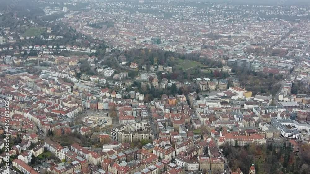 Aerial view. Cityscape of Stuttgart, one of the most important industrial cities in Germany. Aerial view. Cityscape of Stuttgart, one of the most important industrial cities in Germany.