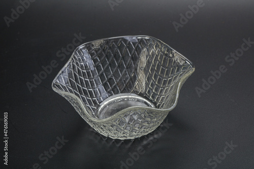 Epmty glass bowl isolated bsckground photo