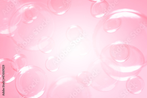 Beautiful Transparent Pink Soap Bubbles Background