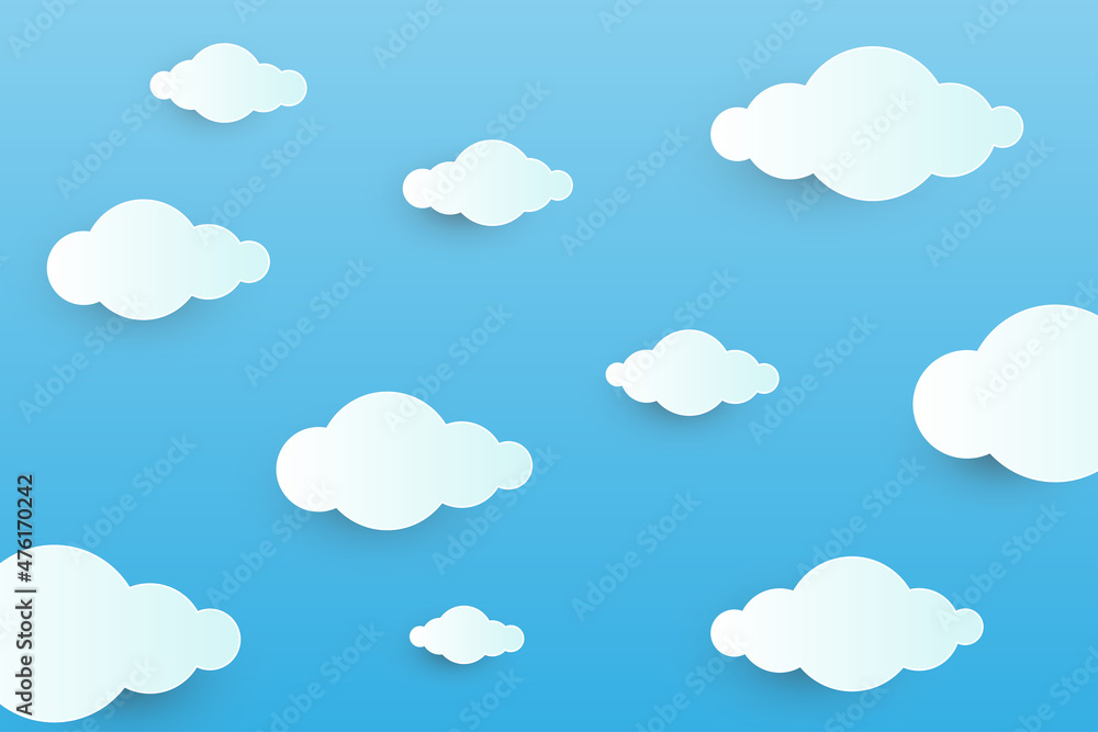 White cloud background in sky. vector illustration White cloud background in sky. vector illustration