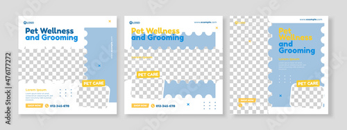 pet shop banner social media pack template premium