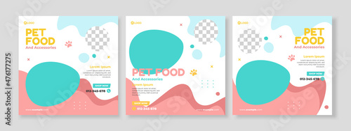 pet shop banner social media pack template premium