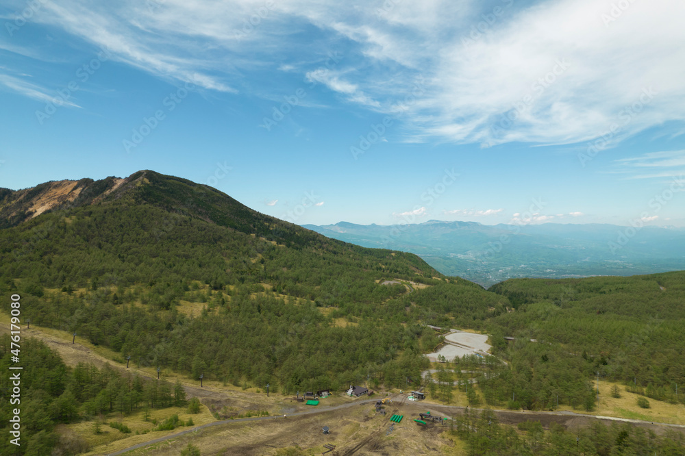 夏のコマクサ峠から眺める高峰山