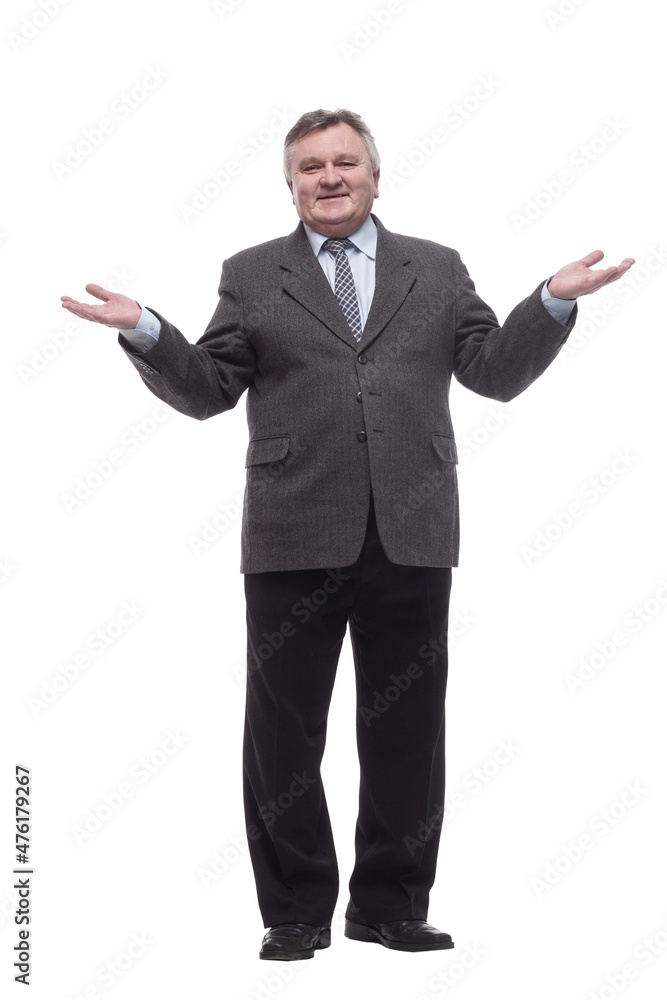 friendly man in a business suit . isolated on a white friendly man in a business suit . isolated on a white