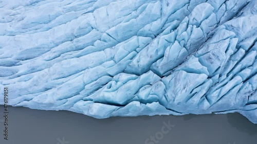 Wallpaper Mural Icelandic Landscape with Icebergs at Fjallsárlón Glacier Lagoon - aerial drone shot Torontodigital.ca