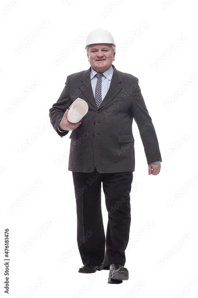 business man with drawings for a new project. business man with drawings for a new project.