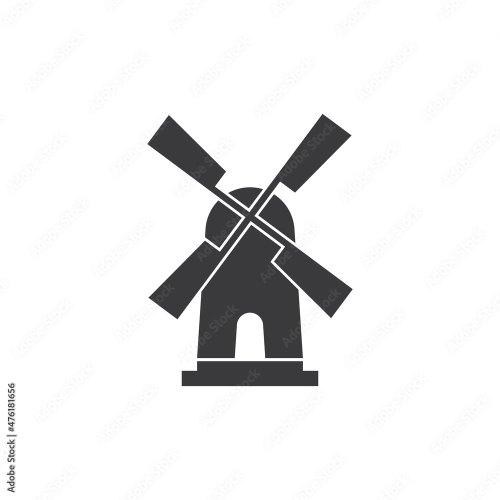 Windmill logo vector