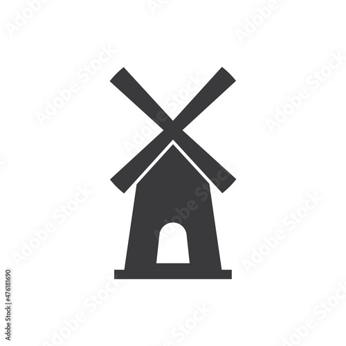 Windmill logo vector photo