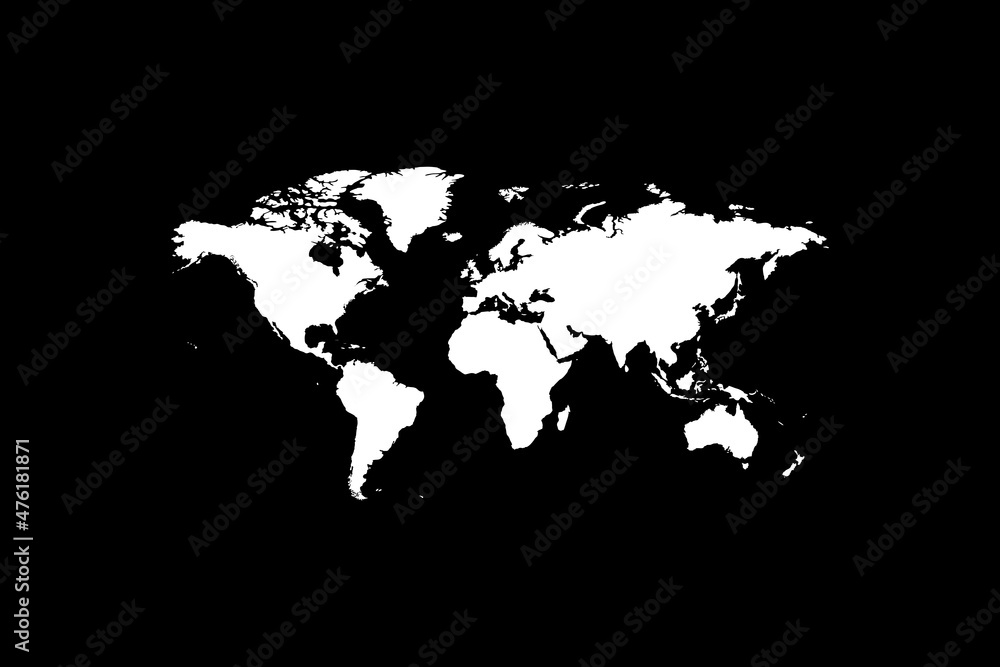 World map background. Stylish modern map of the world on black background World map background. Stylish modern map of the world on black background