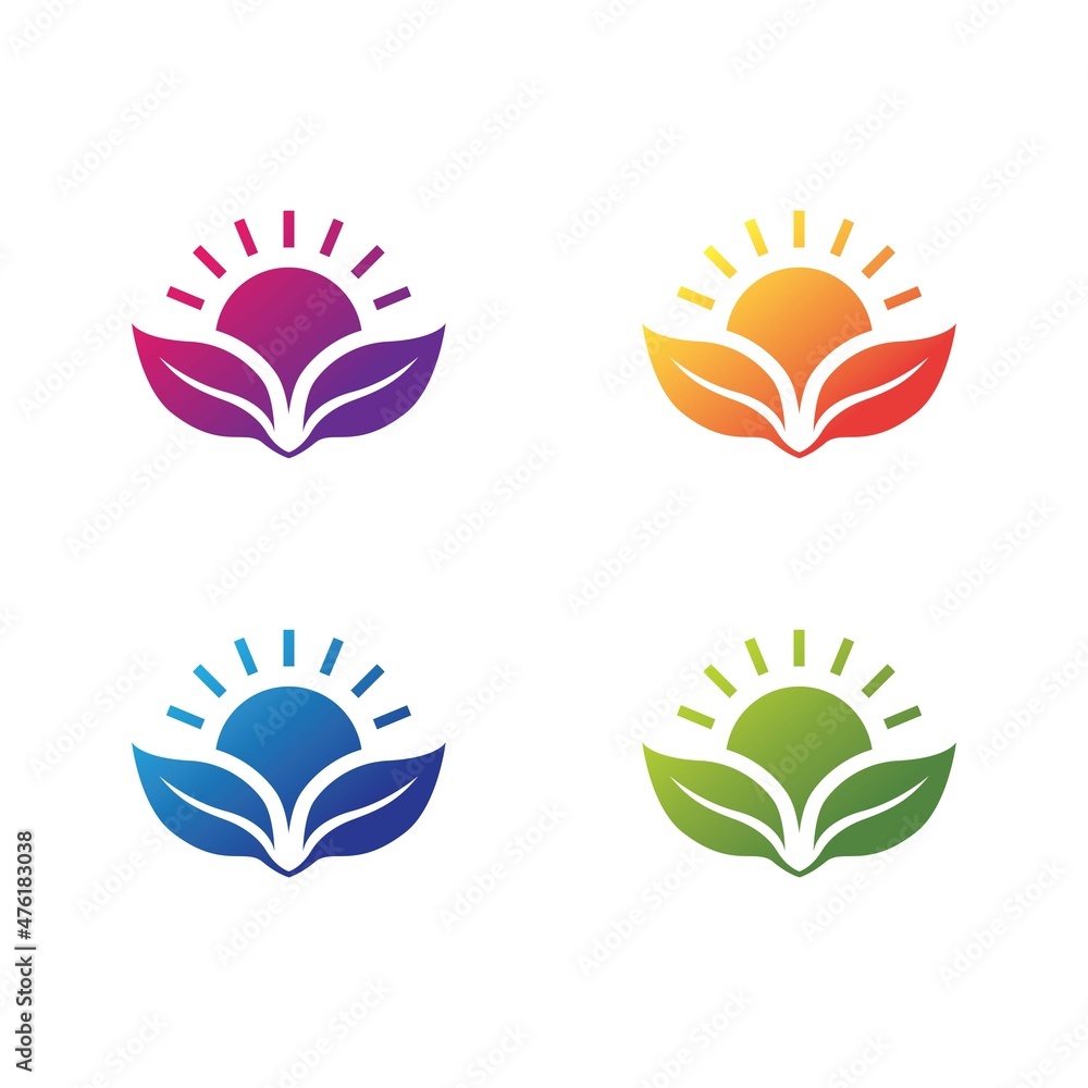 Obraz premium Sun logo icon set