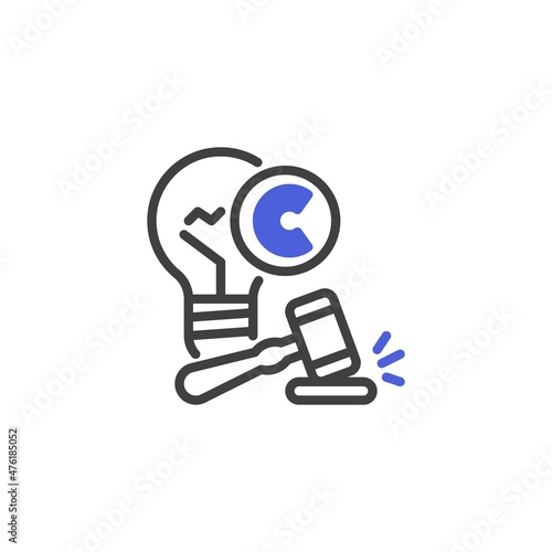 Intellectual Property Law line icon