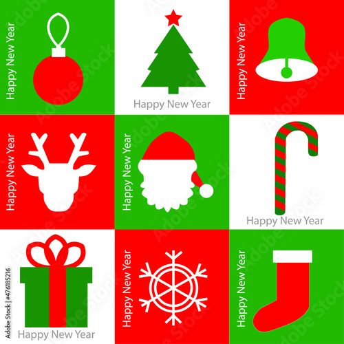 christmas icons set