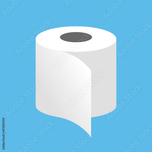toilet paper flat icon sanitary tissue roll vector illustration 