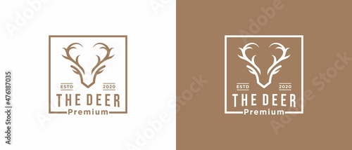 deer antlers vector logo design
