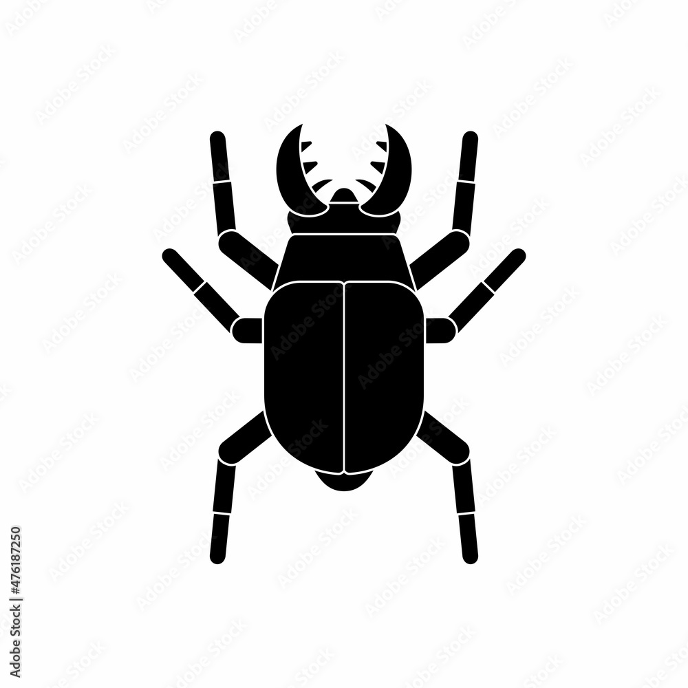 horn beetle icon, horn beetle vector sign symbol horn beetle icon, horn beetle vector sign symbol