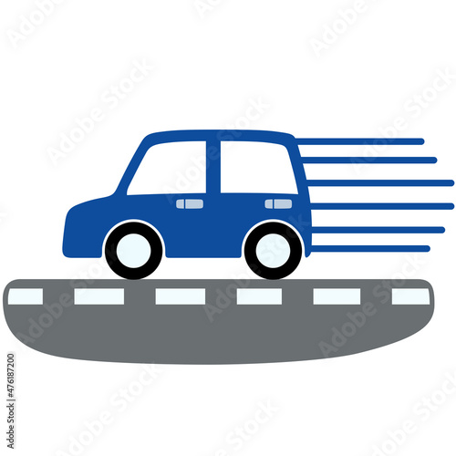 走る車のイラスト