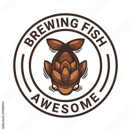 Illustration vector graphic of Brewing Fish, good for logo design
