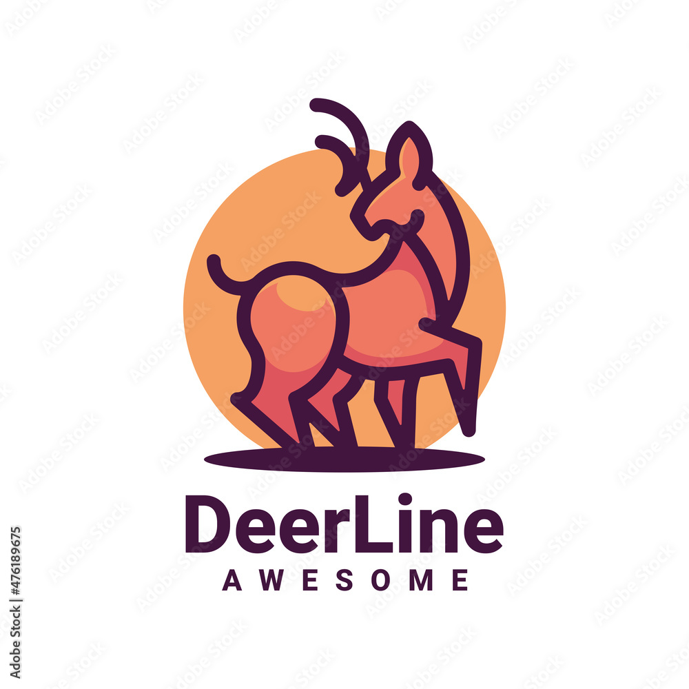 Illustration vector graphic of Deer, good for logo design