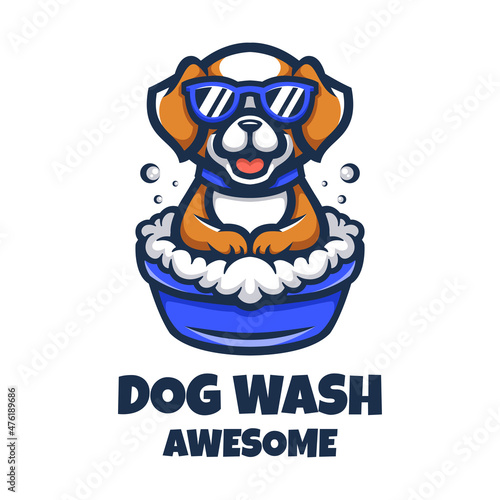 Illustration vector graphic of Dog Wash, good for logo design