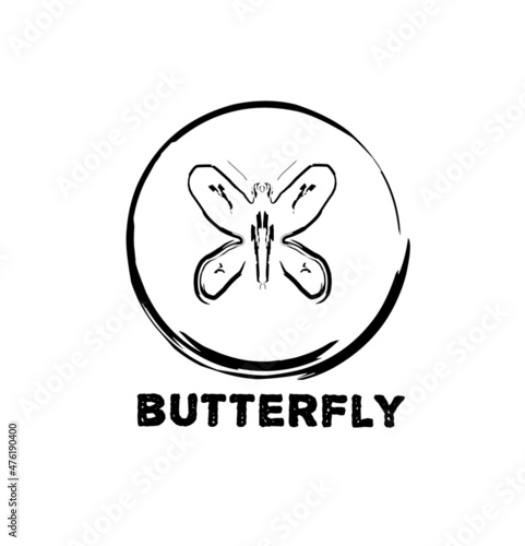 Fototapeta Naklejka Na Ścianę i Meble -  butterfly logo design