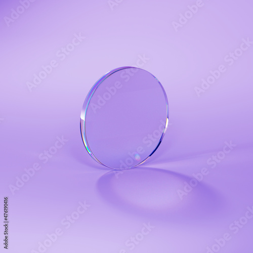 glass and caustics object, 3d render abstract background. © LHG
