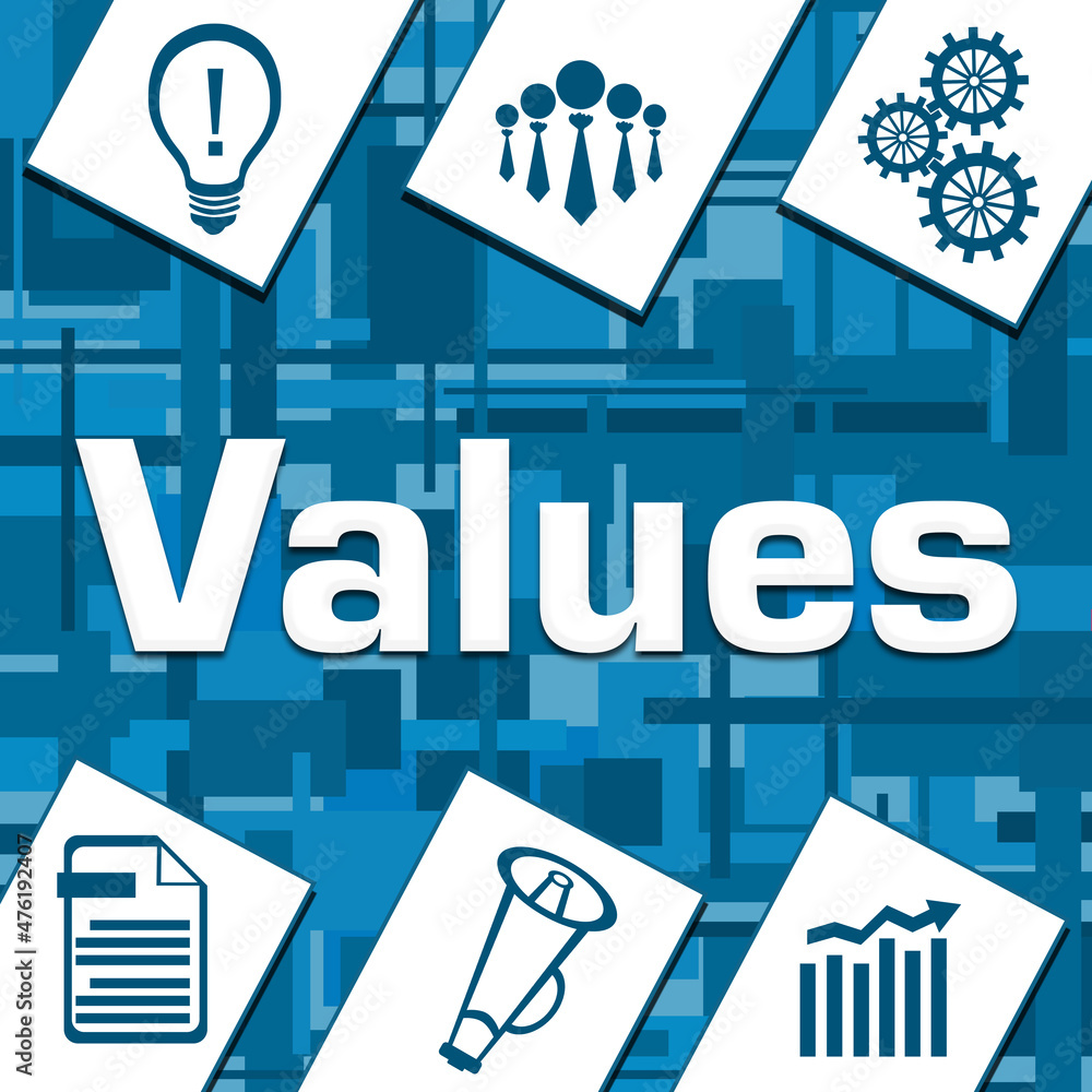 Values Blue Business Symbols Texture Square 