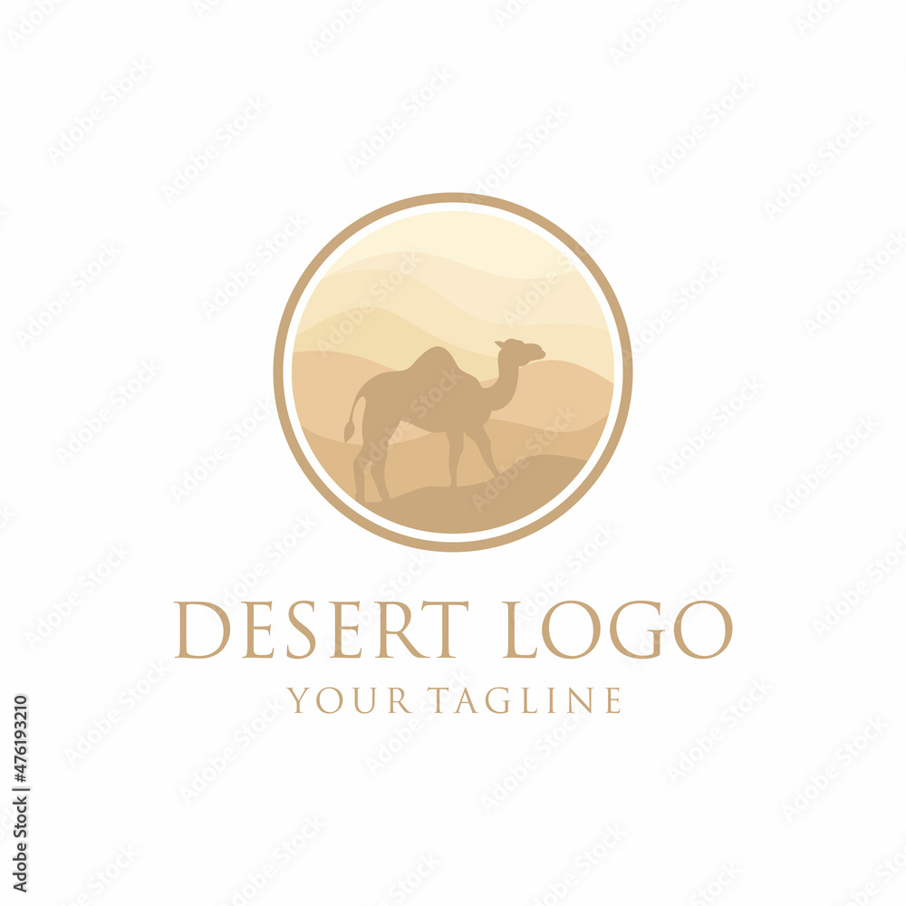 Fototapeta premium Desert logo design vector template