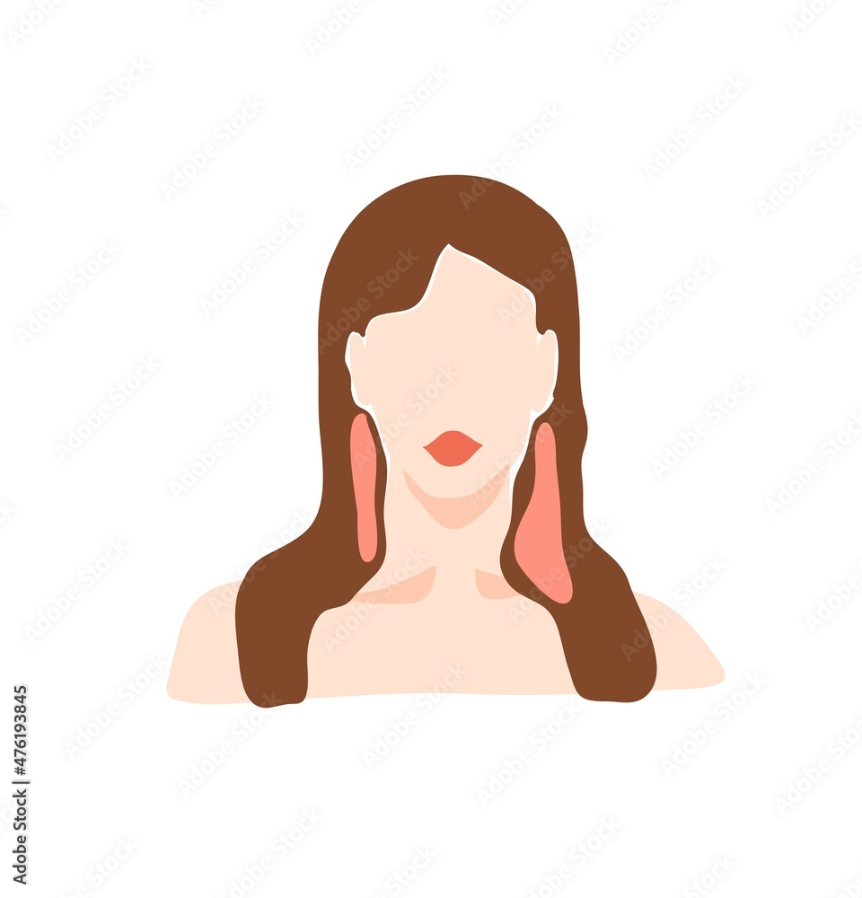 Hand drawn vector abstract stock flat graphic contemporary aesthetic fashion illustration with bohemian,beautiful modern female portrait in simple trendy minimal style isolated on white background. Hand drawn vector abstract stock flat graphic contemporary aesthetic fashion illustration with bohemian,beautiful modern female portrait in simple trendy minimal style isolated on white background.