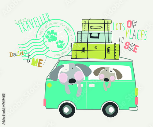 Boys t-shirt design vector illustration. Cute print design for baby T-shirt design vector. Can be used for baby t-shirt print, fashion print design, kids wear, baby clothes.